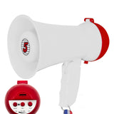 5Core Megaphone Bullhorn Speaker 15W Mini Battery Power Bull horn w Siren 400 Yard Range White