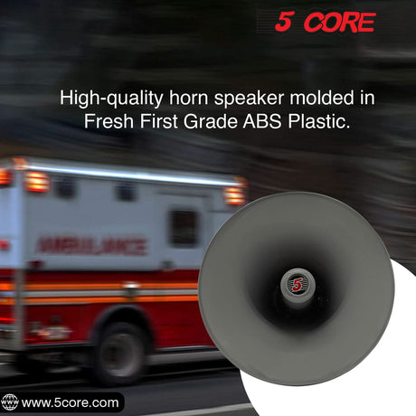 High-quality ABS horn speaker designed for clear, powerful sound projection, ideal for emergency and public address systems.