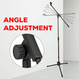 5 Core Handheld Dynamic Microphone and Tripod Metal Stand Kit w Unidirectional Vocal Wired XLR Mic