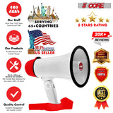 5Core Megaphone Bullhorn Speaker Mini 30W Bull Horn Kids Megafono 800 Feet