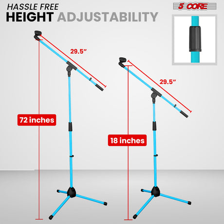 5Core Tripod Mic Stand Adjustable Holder Floor Microphone Boom Arm