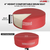 5Core Drum Throne Padded Adjustable Guitar Stool Drummer Seat for Adults & Kids RED