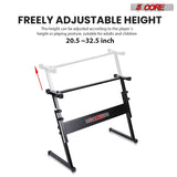 5 Core Keyboard Stand Z Style Height Adjustable Sturdy Piano Riser Lift Holder Stands BLACK