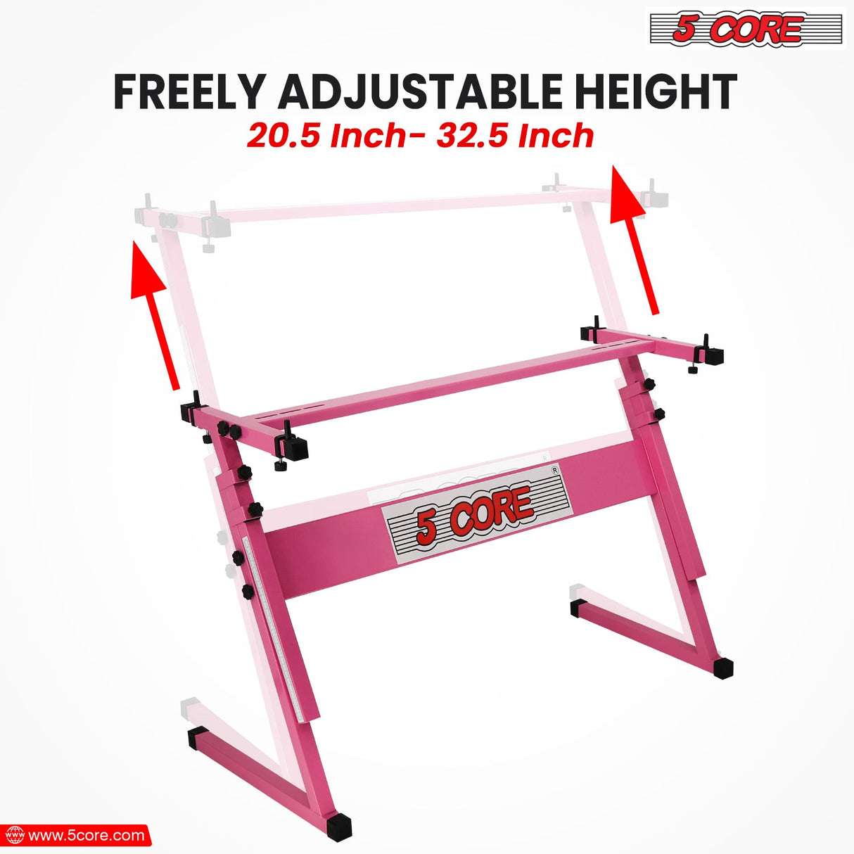 5 Core Keyboard Stand Z Style Height Adjustable Sturdy Piano Riser Lift Holder Stands