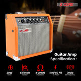 5 Core Guitar Amp 20W Electric Bass Acoustic Portable Amplifier Practice Amplificador