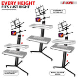 5Core Keyboard Stand 2 Tier Classic Adjustable Electric Piano Sturdy Holder BLACK