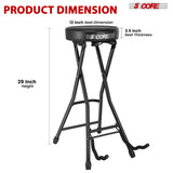 5Core Guitar Stool w Comfortable Padded Seat Foot Rest Guitar Holder w 300 Lbs Capacity