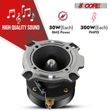 5Core Tweeters Speakers Car Audio Pair 600W Peak 3.5 Inch Super Bullet Tuiters Para Sonido Para Carro