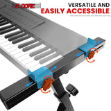 5Core Keyboard Stand Z Style Heavy Duty Sturdy Piano Riser Height Adjustable Holder BLACK