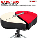 5Core Drum Throne Sponge Padded Guitar Stool Drummer Seat for Adults & Kids