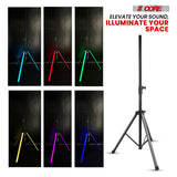 5Core Speaker Stand Tripod w RGB  Lights Adjustable 72 Inch DJ Studio Monitor Stands