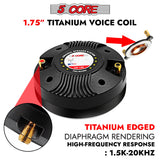 5 Core Compression Driver 300W RMS 8 Ohm Titanium Horn Throat Tweeter Speaker 18 TPI Threading