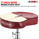 5Core Drum Throne Padded Guitar Stool Saddle Drummer Seat for Adults & Kids