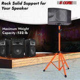 5Core Speaker Stand Tripod Tall Adjustable 72 Inch DJ Pole Mount Studio Monitor Stands ORANGE