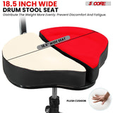 5Core Drum Throne Padded Guitar Stool Backrest Drummer Seat for Adults & Kids