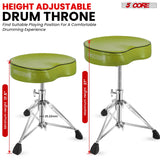 5Core Drum Throne Padded Guitar Stool Saddle Drummer Seat for Adults & Kids