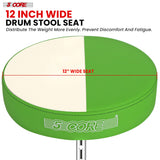 5Core Drum Throne Padded Adjustable Guitar Stool Drummer Seat for Adults & Kids GREEN