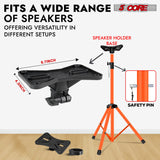 5Core Speaker Stand Tripod Tall Adjustable 72 Inch DJ Pole Mount Studio Monitor Stands ORANGE