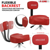 5Core Drum Throne Padded Guitar Stool Backrest Drummer Seat for Adults And Kids RED