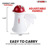 5Core Megaphone Bullhorn Speaker 15W Mini Battery Power Bull horn w Siren 400 Yard Range White