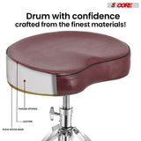 5Core Drum Throne Padded Guitar Stool Saddle Drummer Seat for Adults & Kids