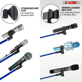 5Core Tripod Mic Stand Heavy Duty Adjustable Holder Floor Microphone Boom Arm DARK BLUE