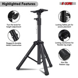 5Core Speaker Stand Tripod Tall Adjustable 36 Inch DJ Pole Mount Studio Monitor Stands