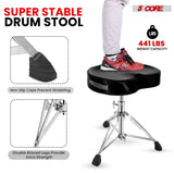 5Core Drum Throne Padded Guitar Stool Saddle Drummer Seat for Adults & Kids BLACK