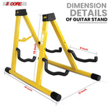 5Core Double Guitar Stand Floor Adjustable A Frame Folding Acoustic Electric Guitars Holder Stands