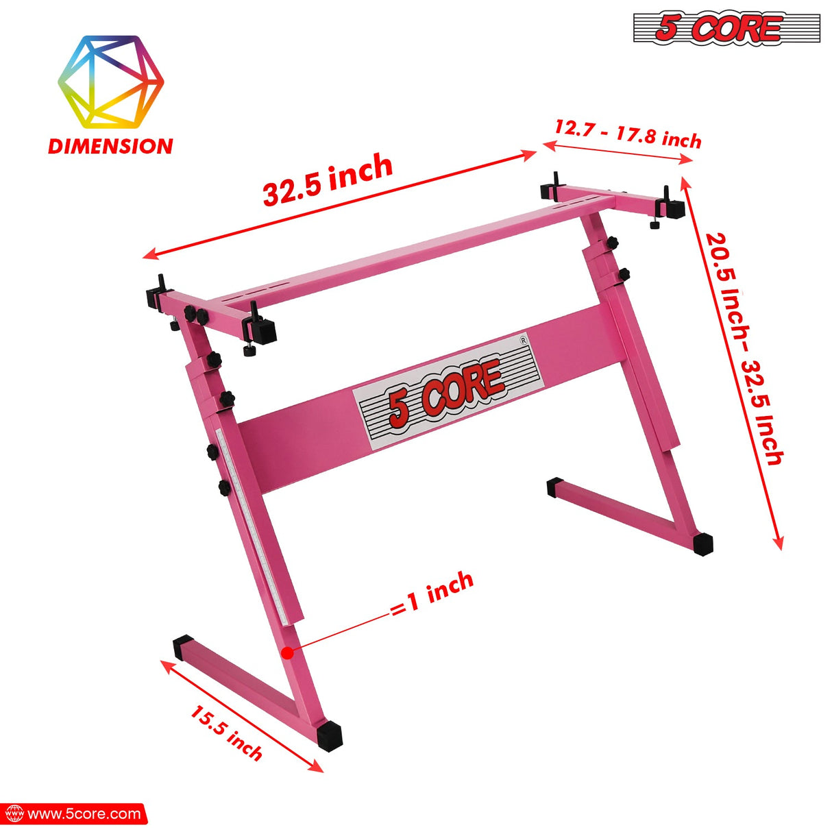 5 Core Keyboard Stand Z Style Height Adjustable Sturdy Piano Riser Lift Holder Stands