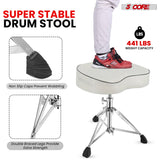 5Core Drum Throne Padded Guitar Stool Saddle Drummer Seat for Adults & Kids