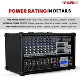 5Core Audio Mixer 4800W Powered 12 Channel 240V Mixer System USB MP3 Bluetooth SD readers Digital LCD Display