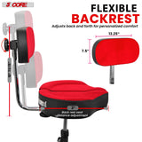 5Core Drum Throne Padded Guitar Stool Backrest Drummer Seat for Adults & Kids