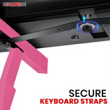 5Core Keyboard Stand Z Style Heavy Duty Sturdy Piano Riser Height Adjustable Holder PINK