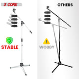 5Core Tripod Mic Stand Adjustable Holder Floor Microphone Boom Arm