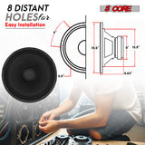 5 Core 12 Inch Subwoofer Speaker 600W Max 8 Ohm Full Range Replacement DJ Bass Sub Woofer