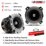 5Core Tweeters Speakers Car Audio Pair 600W Peak 3.5 Inch Super Bullet Tuiters Para Sonido Para Carro