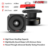 5Core Tweeters Speakers Car Audio Pair 600W Peak 3.5 Inch Super Tweeter Bullet