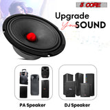 5Core 8 Inch Midrange Door Speaker 580W PMPO Subwoofer w Aluminum Bullet 8O Sub Woofer