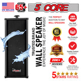 5Core Outdoor Speakers Stereo In Wall 100W Peak Passive Home Audio System