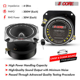 5Core Tweeters Speakers Car Audio Pair 600W Peak 3.5 Inch Super Tweeter Bullet