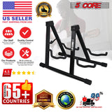 5Core Double Guitar Stand Floor Adjustable A Frame Folding Acoustic Electric Guitars Holder Stands