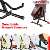 5Core Guitar Stand Floor A Frame Electric Acoustic Bass Soporte Para Guitarra BLACK