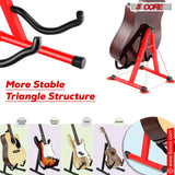 5Core Guitar Stand Floor A Frame Electric Acoustic Bass Soporte Para Guitarra RED