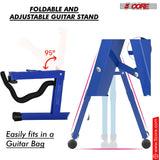 5Core Guitar Stand Floor A Frame Electric Acoustic Bass Soporte Para Guitarra BLUE