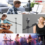 5Core Tripod Mic Stand Adjustable Heavy Duty Floor Holder Microphone Boom Arm