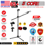 5Core Tripod Mic Stand Adjustable Heavy Duty Floor Holder Microphone Boom Arm