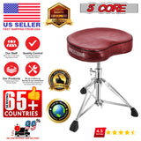 5Core Drum Throne Padded Guitar Stool Saddle Drummer Seat for Adults & Kids