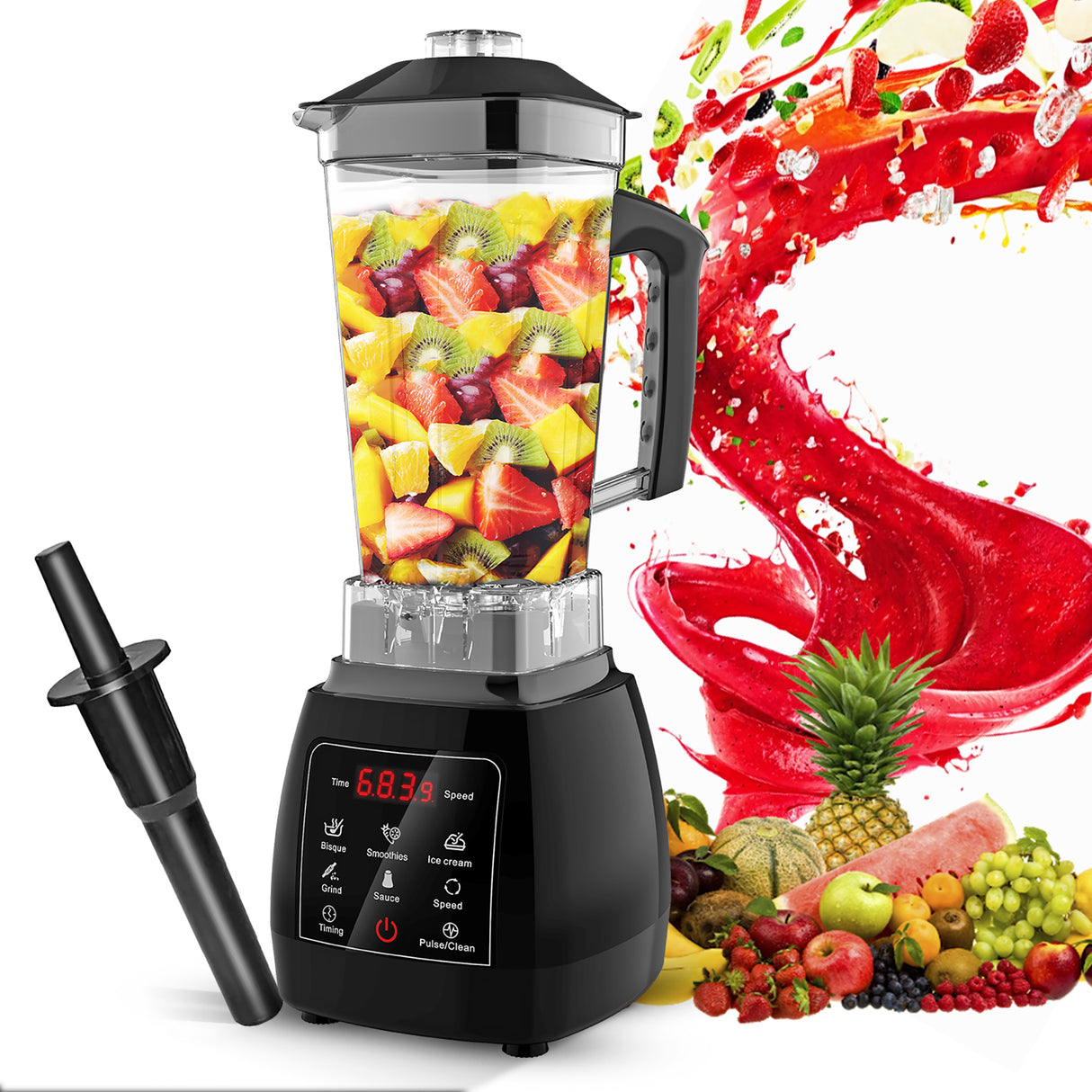 5 Core 2000W Personal Blender for Shakes, Smoothies, Food Prep, and Frozen Blending with Titanium Blade, 68oz Blender Cup- JB 2000 D