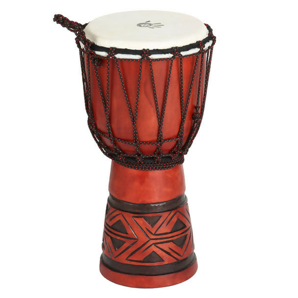 X8 Celtic Labyrinth Backpacker Djembe Drum with FREE Mini Djembe & Tote Bag